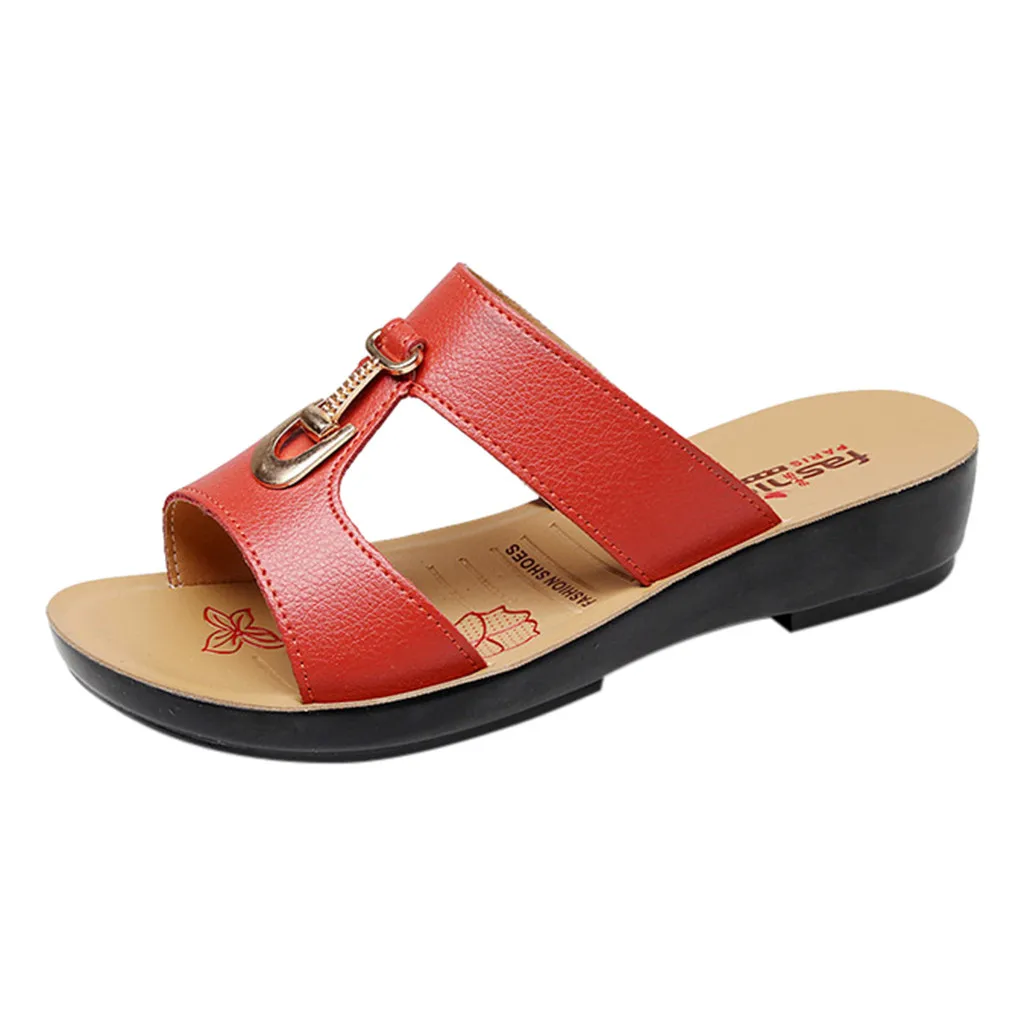 SAGACE/женские летние пляжные шлепанцы на низкой танкетке в богемном стиле Модные