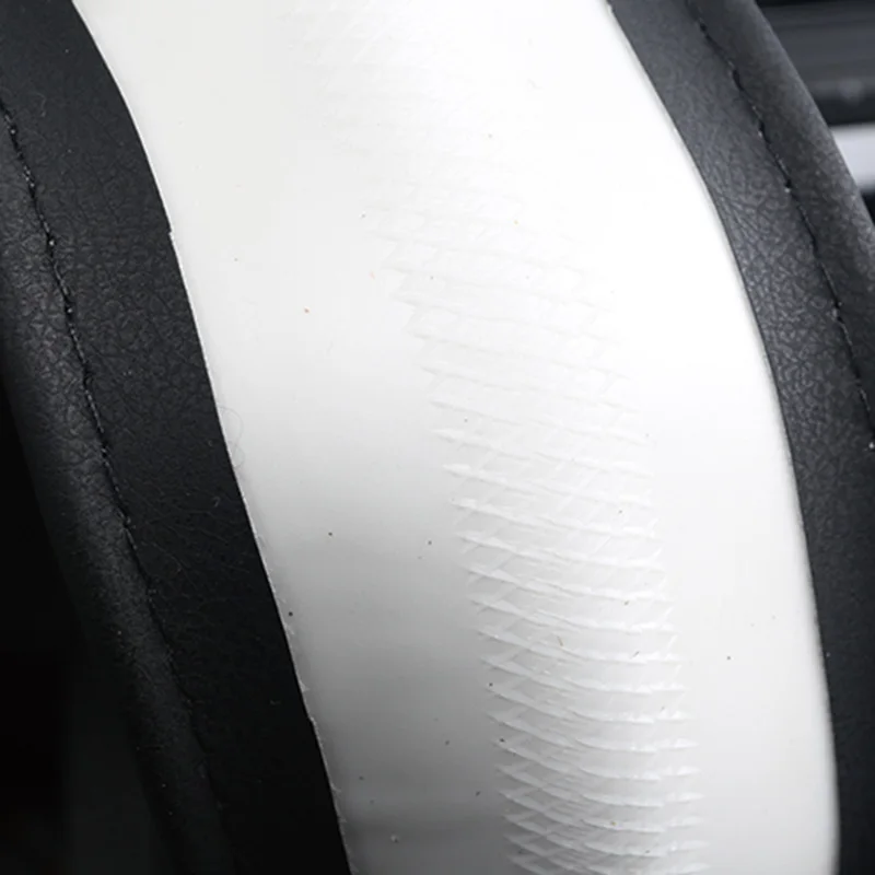 

Universal Car PU Leather Steering-Wheel Covers Anti-slip Skidproof Durable 38CM/15" Dynamic Fibre Handmade Steering Wheel Cover