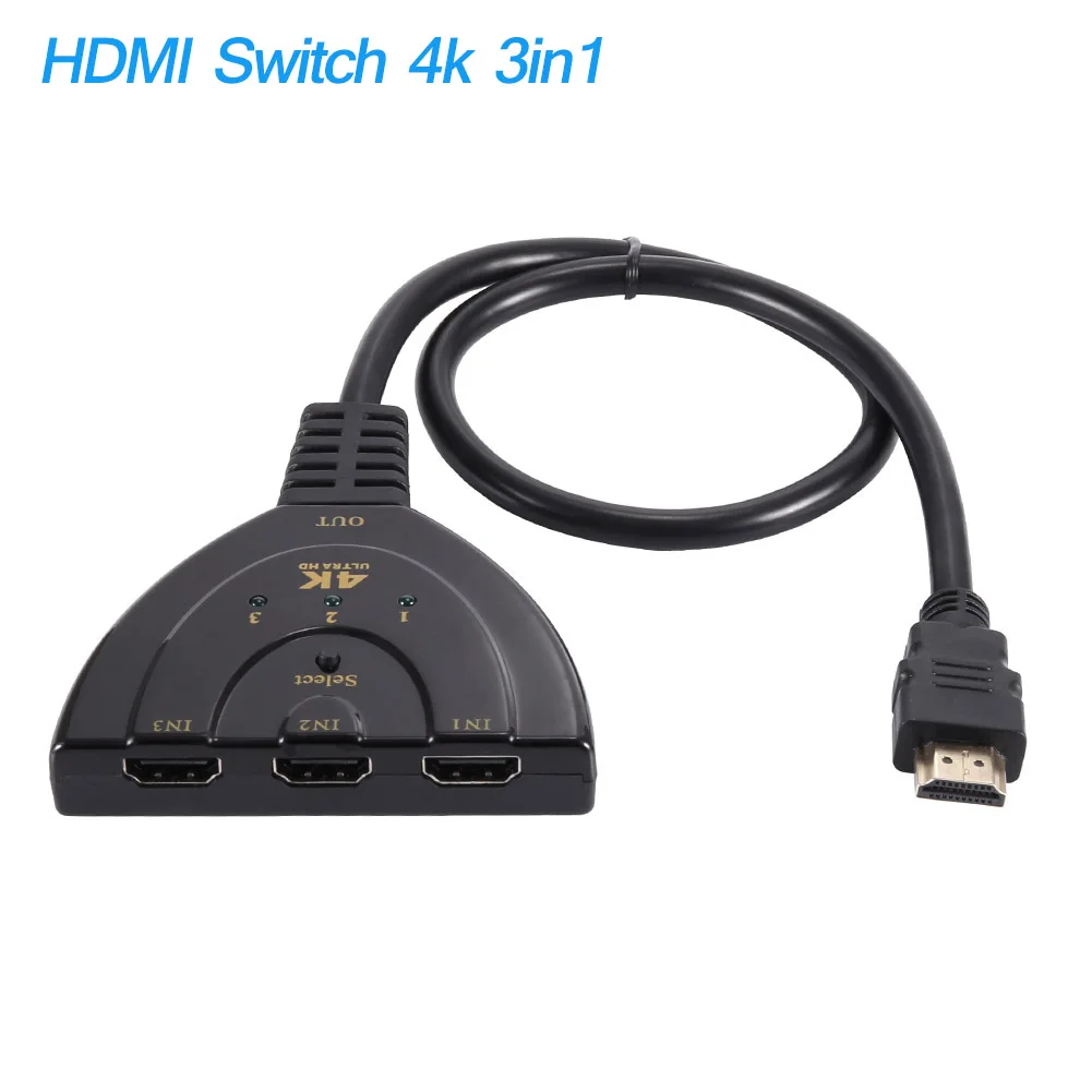 Лидер продаж 2019 HDMI 3 порта мульти дисплей Авто Переключатель концентратор 4K