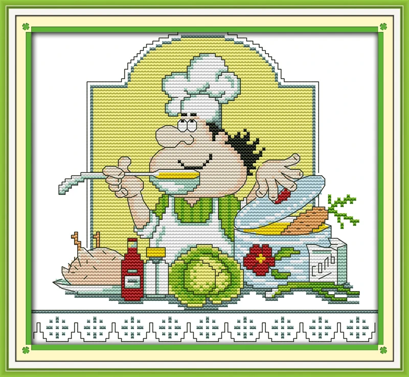Кухонная вышивка крестиком Humor Chef наборы для вышивки украшения дома Dmc|counted cross stitch