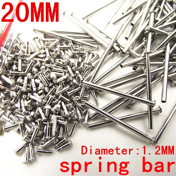 1000PCS / lot watch repair tools & kits 20MM spring bar watch repair parts Stainless steel diameter 1.2mm -SP011