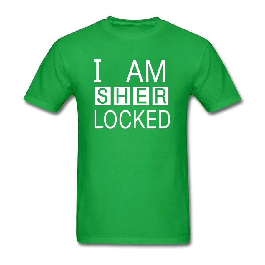 I Am Sherlocked Ман уникальный хлопок Рубашка с короткими рукавами футболки круглым