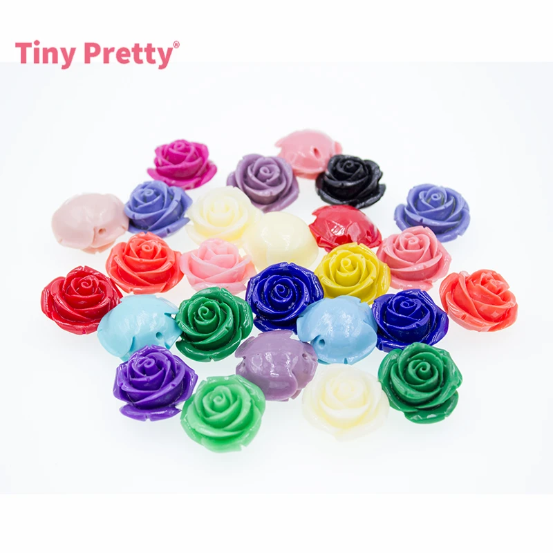 10 шт. сверленых коралловых цветковых кабошонов в форме розы 25мм для изготовления украшений в стиле DIY.