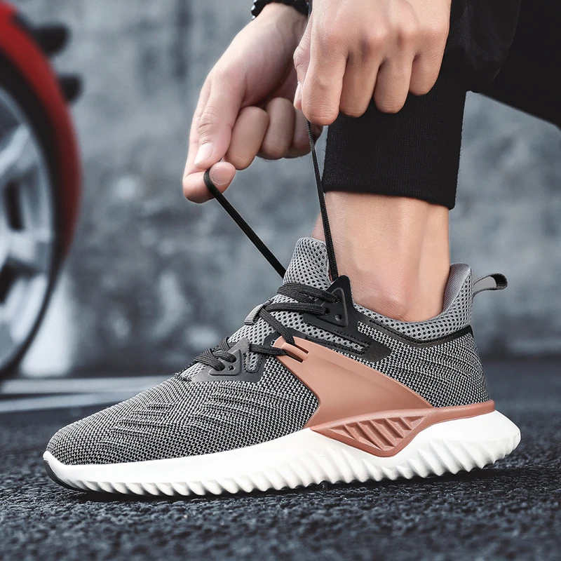 RECOISIN/2019 г. осенние кроссовки для бега мужские на шнуровке спортивные Zapatillas