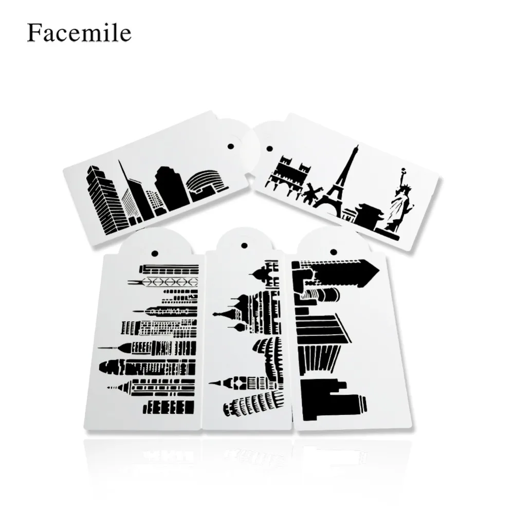 5 шт. трафареты для украшения выпечки|decorating tools|fondant cakestencil set |