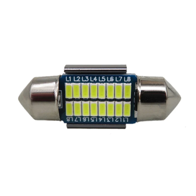 WLJH 2шт CANbus 31 мм светодиодный светильник 3014 SMD 12 В Внутреннее освещение багажник