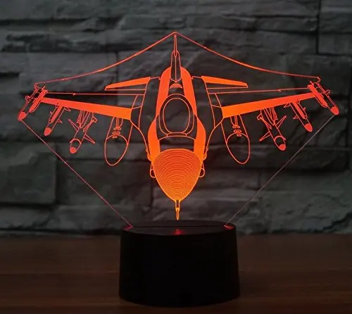 3D лампа для самолета 7 цветов разноцветный USB ночник украшение дома|Ночники| |