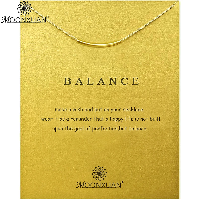 Женское Ожерелье чокер Balance золотое ожерелье с изогнутой трубкой и цепочкой