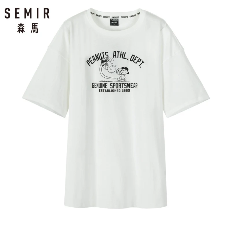 SEMIR 2019 летнее Новое хлопковое женское платье женский с круглым вырезом принтом