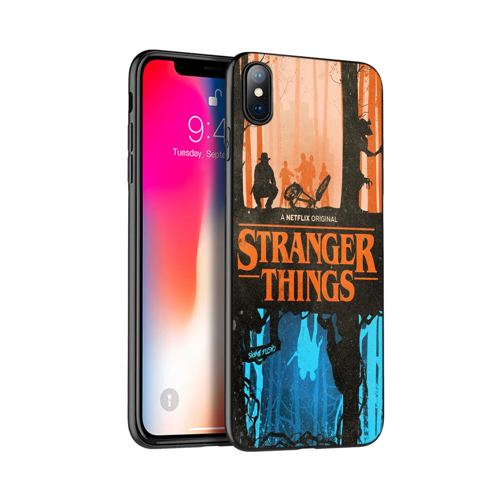 Черный чехол ТПУ для iphone 5, 5s, se, 6, 6s, 7, 8 plus, x, 10, силиконовый чехол для iphone XR, XS, 11 pro, MAX, чехол, странные вещи