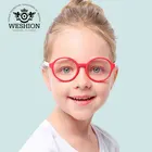 Круглые детские очки с синим светом для мальчиков и девочек силиконовые очки для близорукости и гиперопии оправа для очков по рецепту