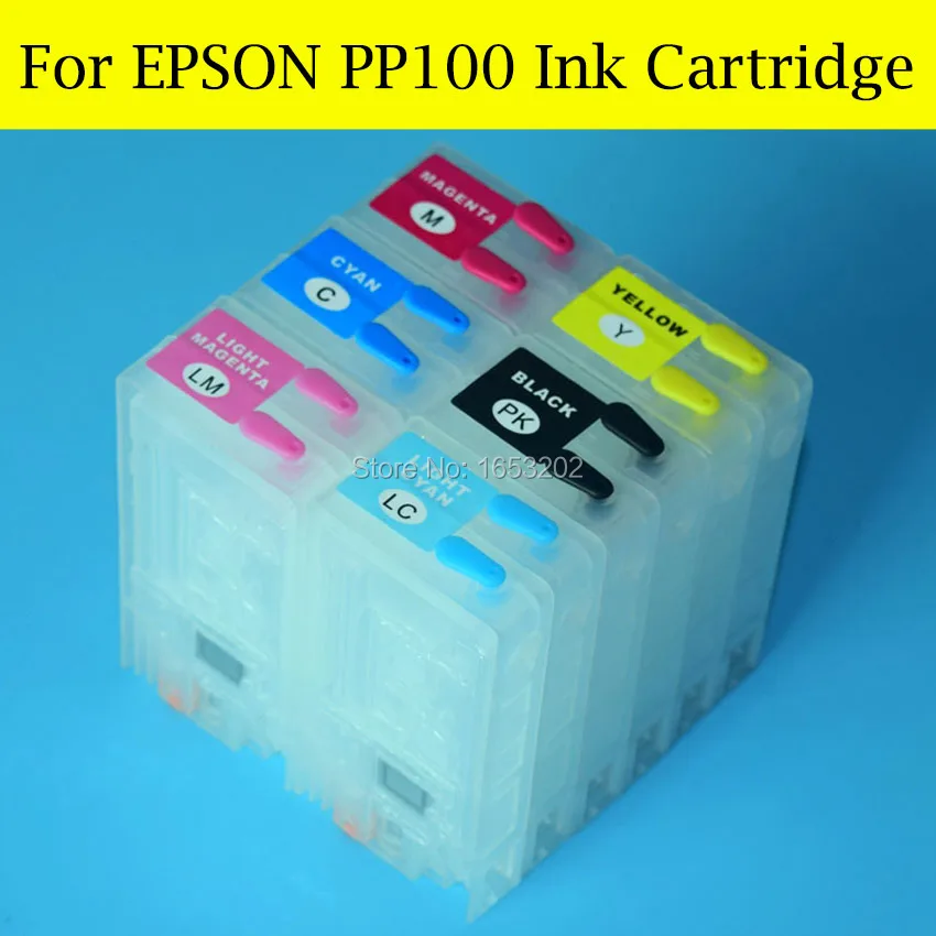 6 шт./лот пустой чернильный картридж PP100 для Epson PP-100 PP100N PP100AP PP-100N PP100II PP-100AP принтер |