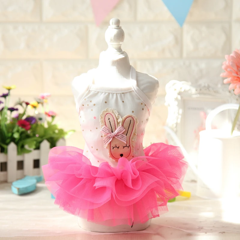 Летнее платье для собаки PETSTYLE с принтом звезд короткая юбка щенка кошки