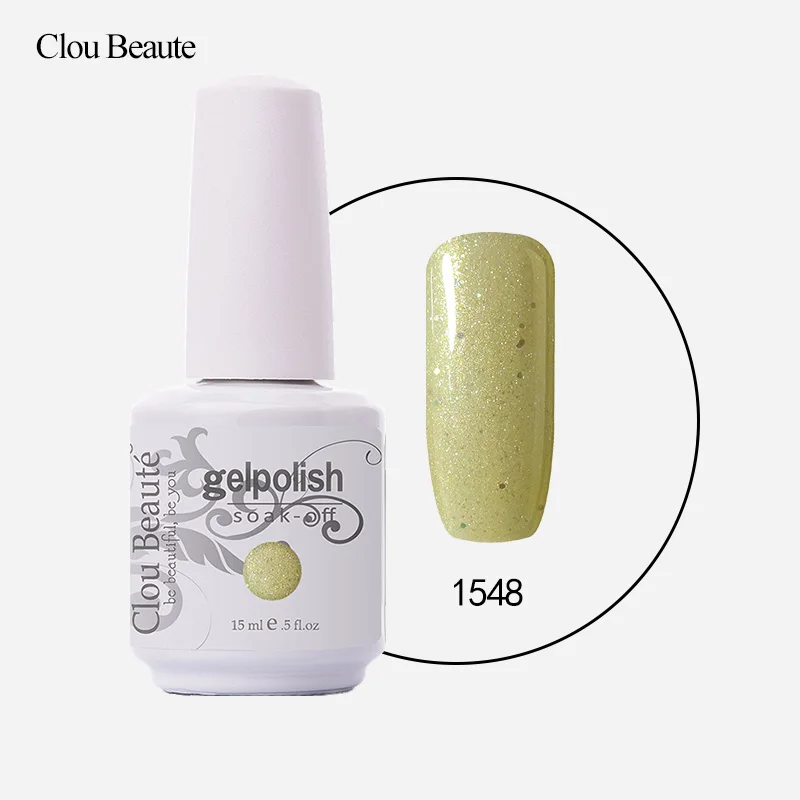 Clou Beaute 15 мл Гель-лак для ногтей замачиваемый УФ светодиодный маникюрный лак долговечные Лаки vernis Полупостоянный Гель-лак для ногтей - Цвет: 1548