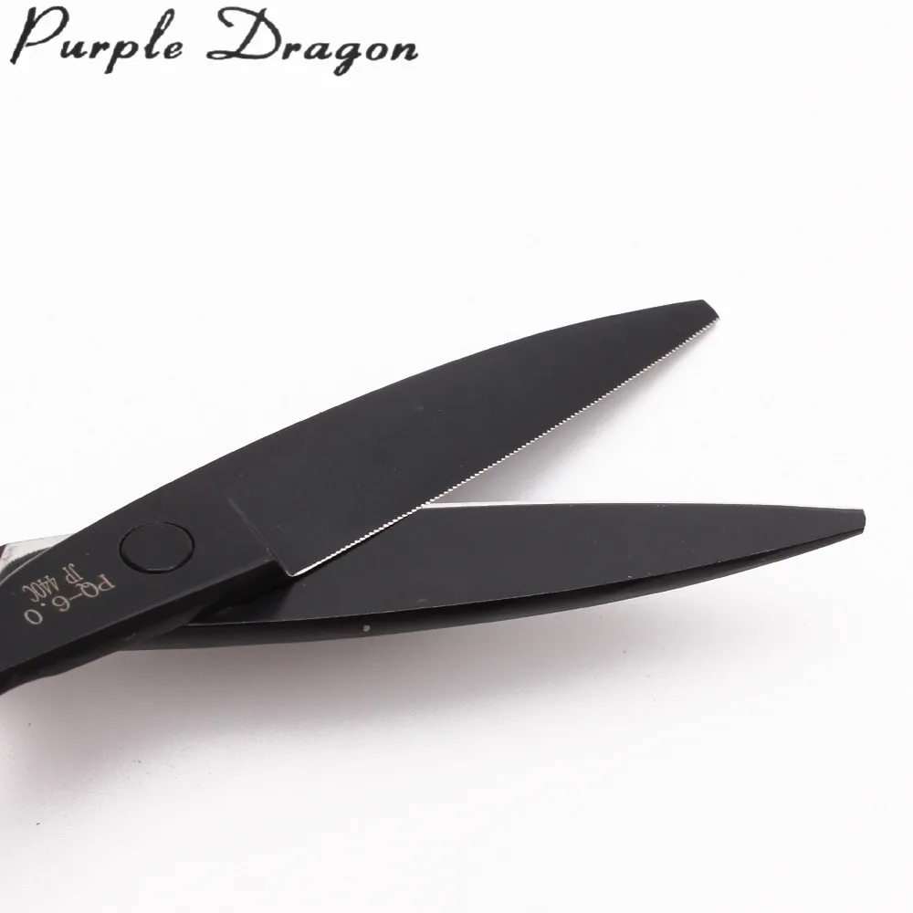 Профессиональные ножницы для стрижки волос микро пила с фиолетовым драконом 6