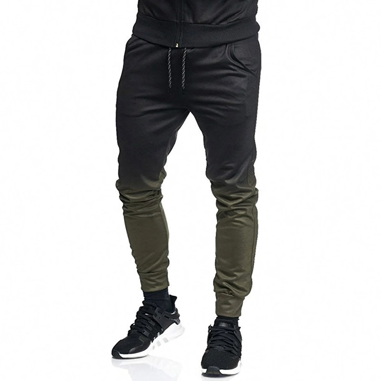 

Spring Autumn Men's Pants Casual Elastic Waist Skinny Long gradients fitness Trousers Fashion Male Sweatpants Cargos Joggers