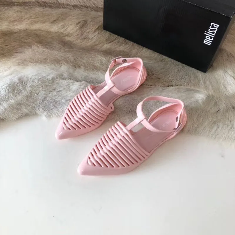 Melissa/стильные женские босоножки; летние женские босоножки с бантом; женская обувь Melissa; нескользящие женские босоножки Melissa из дышащего пластика