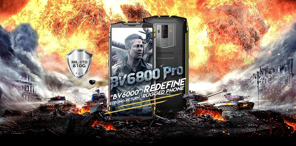 Blackview BV6800 Pro 5," смартфон IP68 Водонепроницаемый MT6750T Восьмиядерный 4 Гб+ 64 Гб 6580 мАч Беспроводная зарядка NFC 4G 16MP мобильный телефон