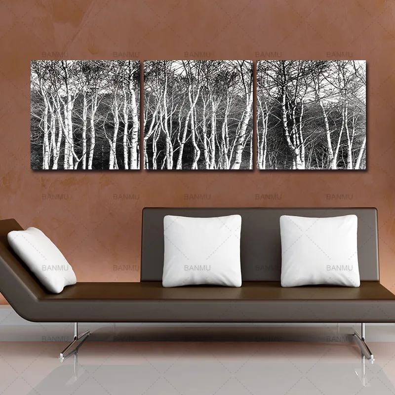 

wall art Canvas painting decoration home Photo Prints Black & White Tree Set Wall Art Picture Canvas Paintings Wall Decorations