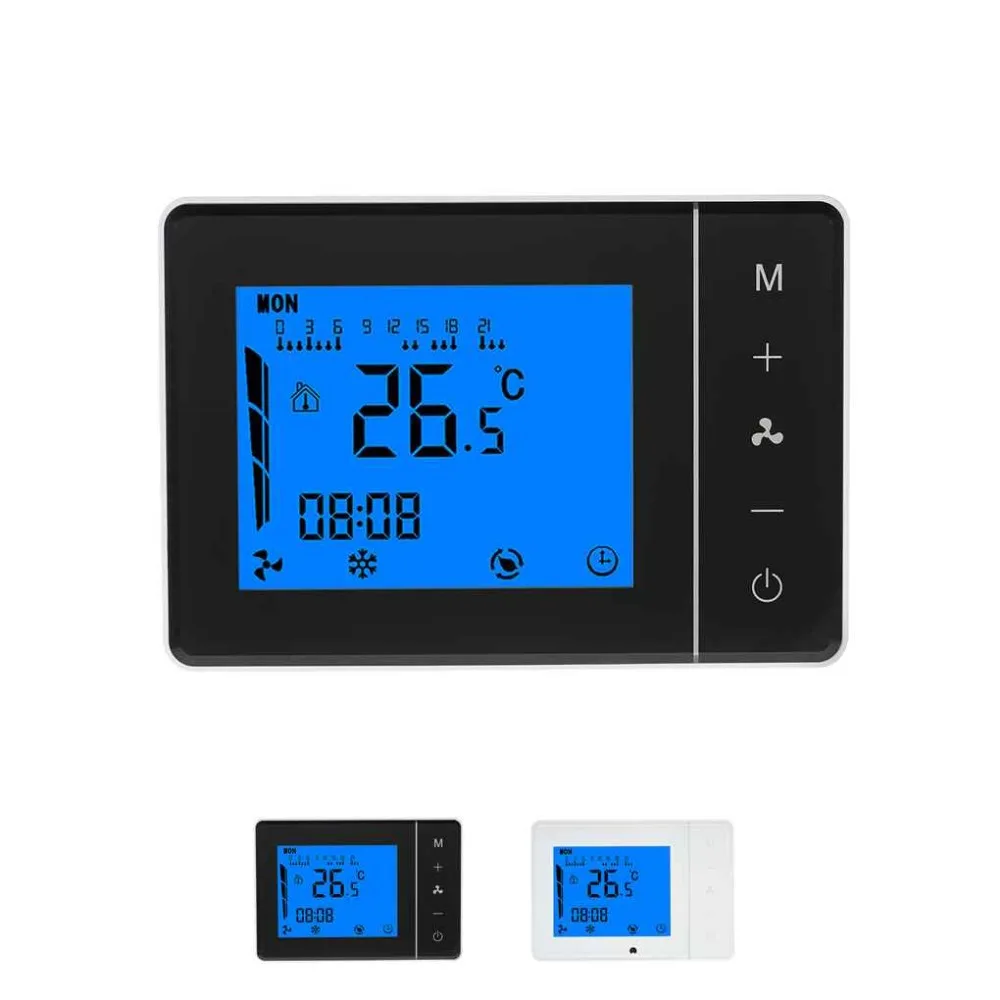 

Air Conditioner 2-pipe 4-pipe Thermostat for Fan Coil Units Programmable Room Temperature Controller Touch Screen Thermostat