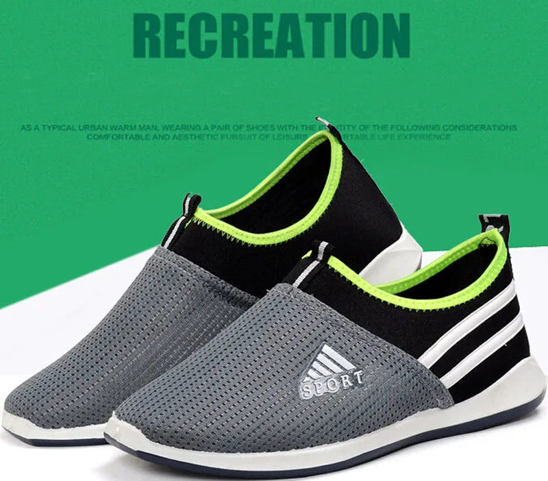 Новый комфортабельный дышащий летние прогулки квартиры мужчина обувь супер