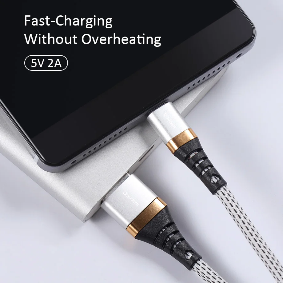 Шейные скобки... быстрой зарядки кабель Micro USB кабеля нейлона плетеный 1 м провода