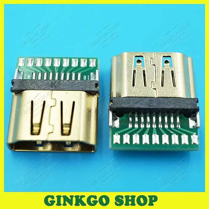 

250 шт./лот 19P HDMI-совместимый гнездовой разъем типа А с печатной платой, HD-интерфейсом для передачи данных, USB-разъем