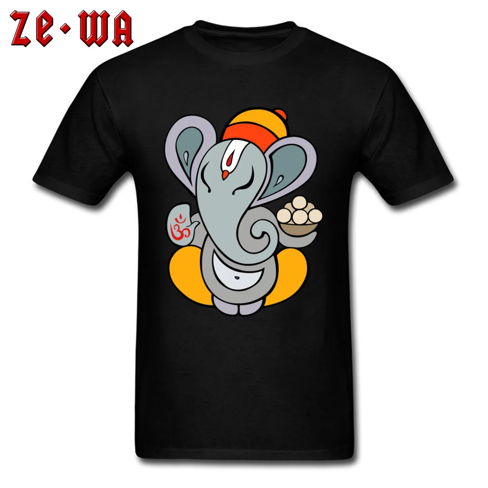 Om Ganesha топы футболки для мужчин с милым слоном Бог футболка в стиле хип хоп