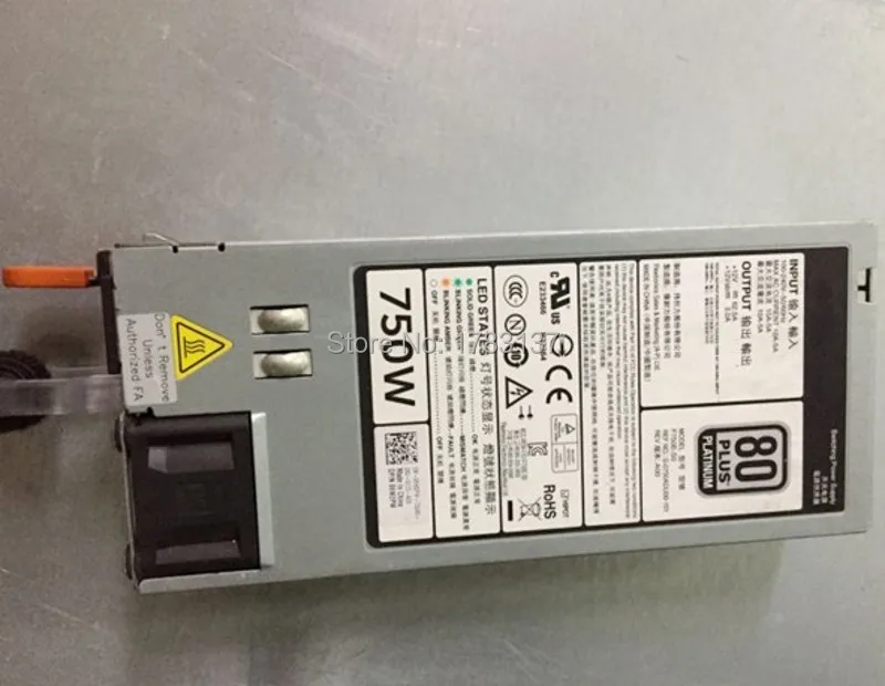 750 Вт источник питания для PowerEdge R720 R620 сервера 0CWKMX CN F750E S0 проверит перед
