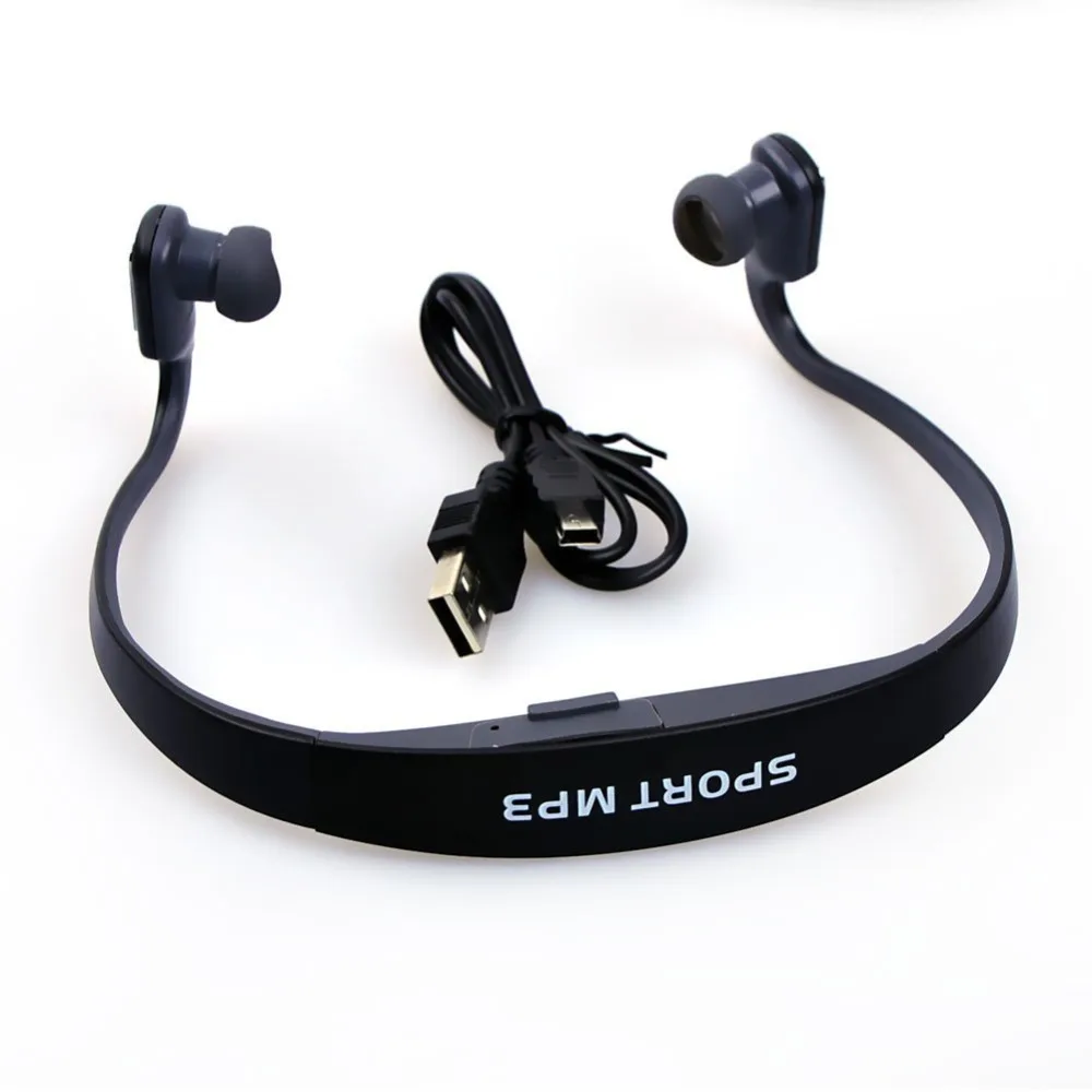 Спортивные Наушники гарнитуры Портативный карты памяти наушники + FM Радио