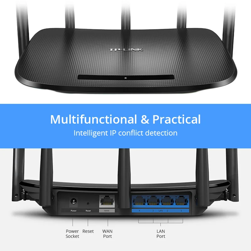 TP LINK Беспроводной Wi Fi маршрутизатор AC TL WDR6500 ретранслятор 1300 Мбит/с 2 4 ГГц + 5