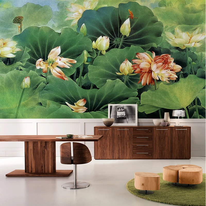 

beibehang papel de parede Custom wallpaper 3d Chinese lotus large mural living room bedroom TV background wall papers home decor