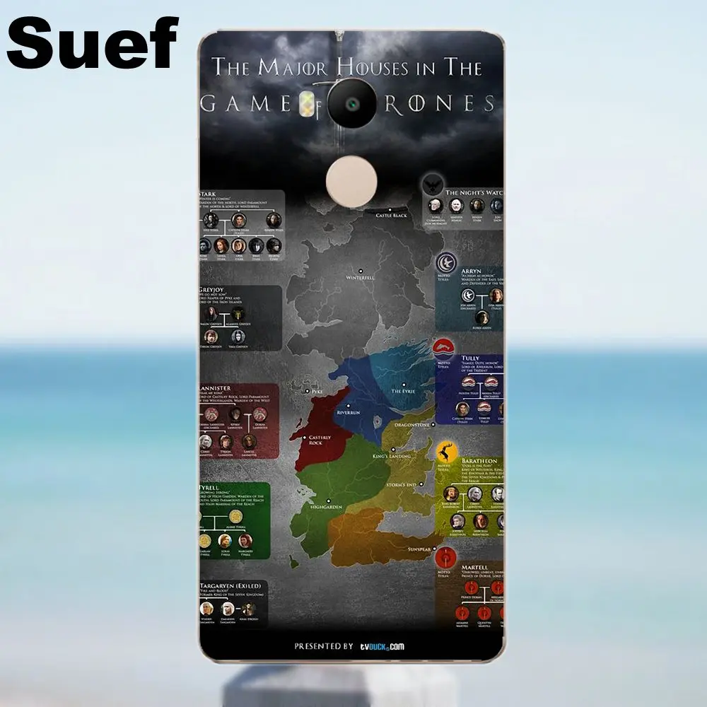 Suef чехлы из ТПУ чехол для игр престолов карта Xiaomi Redmi 4 3 3S Pro Mi3 Mi4 Mi4i Mi4C Mi5 Mi5S Mi Max Note 2