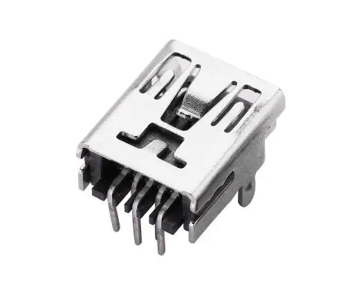 10 шт./лот Мини USB 5-контактный гнездовой разъем 2-футовый 90 градусов штырь для