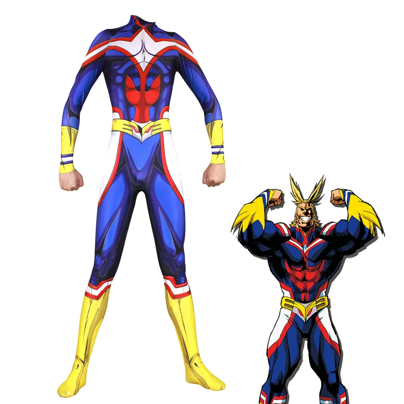 Костюм на Хэллоуин для ролевых игр My Hero College Blue Oummet COS цельная облегающая