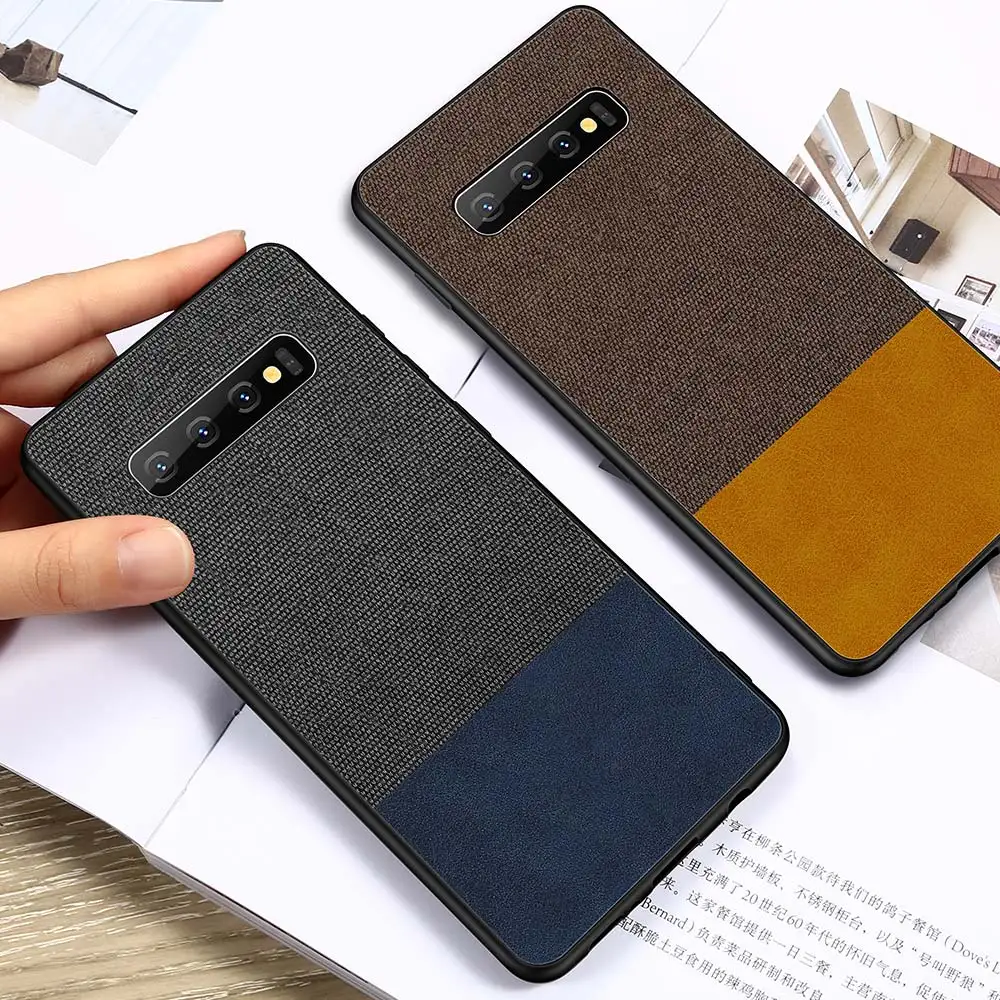 Тканевый чехол для Samsung J3 J5 J7 2016 J2 Pro(2018)S7 Edge чехлы 10 S10 Plus S8 S9 роскошный кожаный
