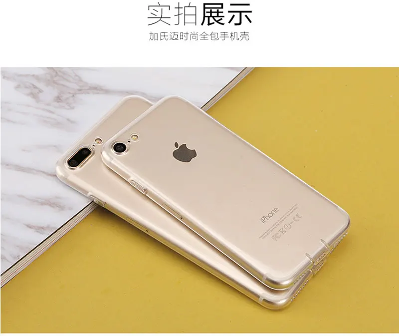 Новый чехол для iPhone 7 Plus прозрачный силиконовый из ТПУ Ультратонкий Мягкий