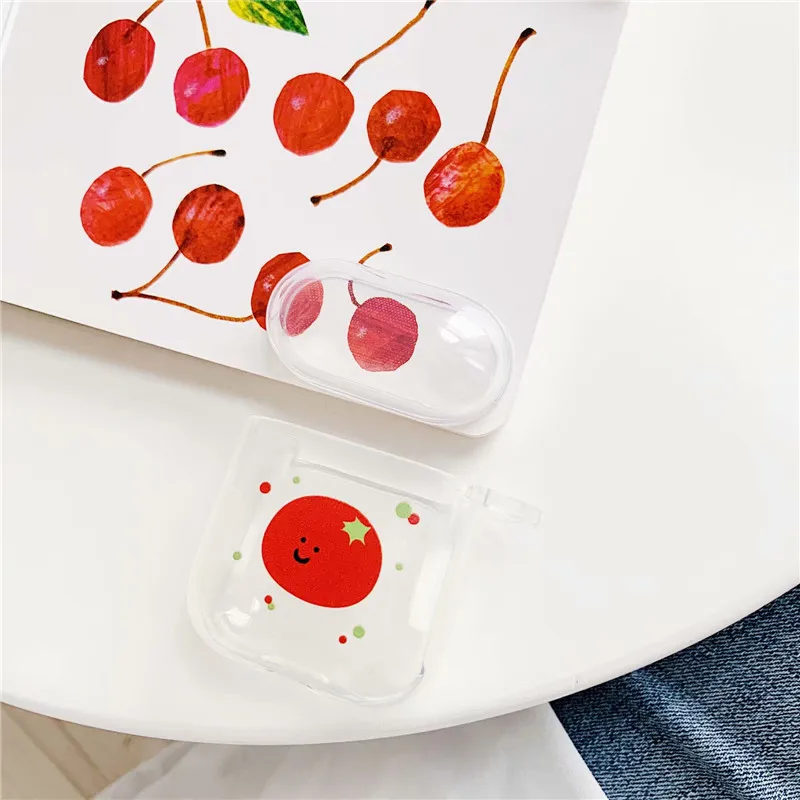 5 Фрукты Клубника peah силиконовый чехол для Apple Airpods чехол для Apple гарнитура для Airpods чехол s Прозрачный Air Pods защитный чехол - Цвет: 5