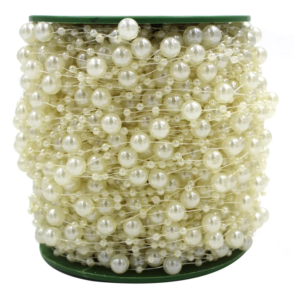 5 метров леска искусственная цепочка с жемчужными бусинами гирлянда цветы