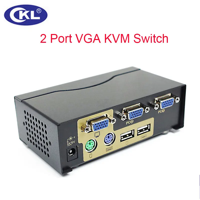 CKL 2 порта USB 0 PS/2 VGA KVM переключатель с кабелями Поддержка автосканирования ПК