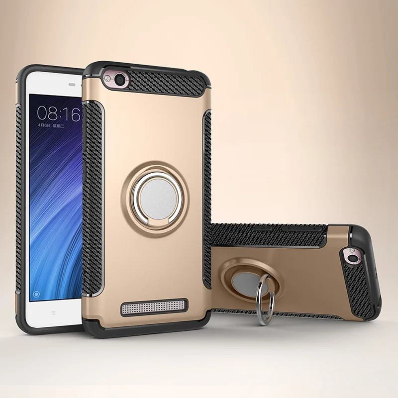 gold OUDINI для xiaomi redmi 4A чехол модный жесткий пластиковый чехол кольцо на палец для redmi 4A чехол для телефона Автомобильный держатель Подставка на магните - Цвет: gold
