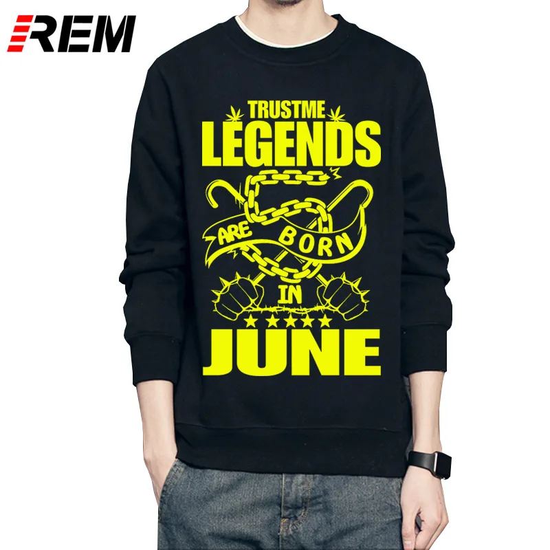 Худи REM & свитшоты для мужчин с длинным рукавом Legends Are Born in JUNE толстовки онлайн