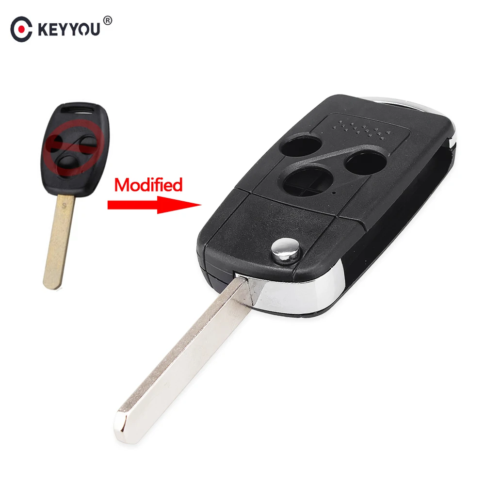 KEYYOU 3 кнопки складной пульт дистанционного управления брелок автомобильный ключ