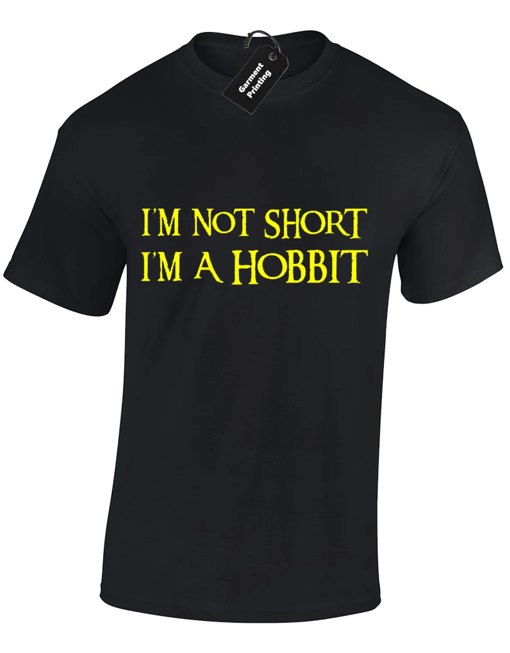 IM NOT SHORT A HOBBIT Мужская футболка Забавный Властелин колец Дизайн подарок Топ S 5XL