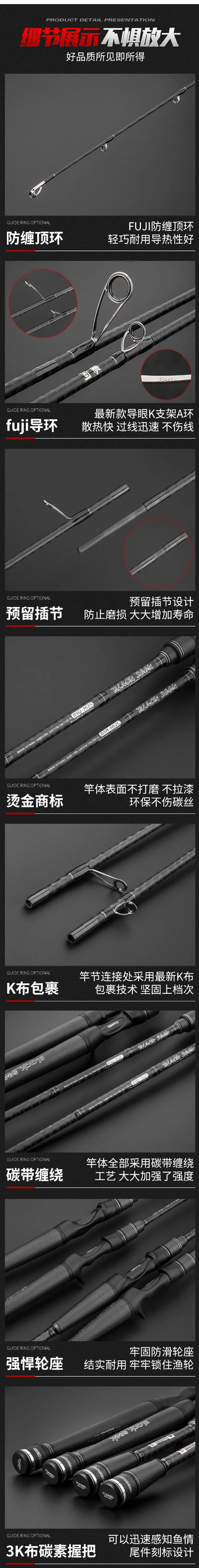 Lurekiller Yuanwei высокоуглеродистая басовая удочка, удочка для форели, 1,98 м/2,28 м, Спиннинг/литье, удочка, углеродная ручка