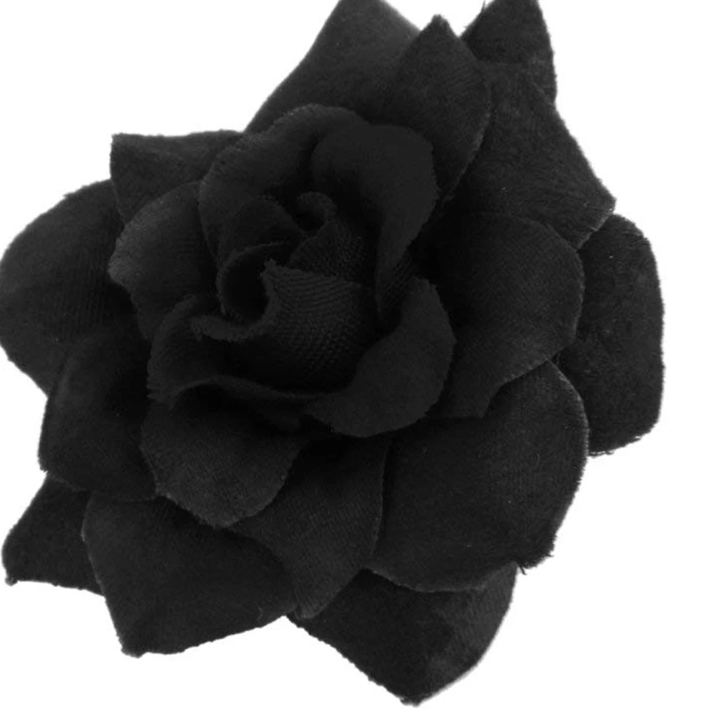 Beautiful Artificial Rose Flower For Wedding Headwear 4.5Cm 50Pcs Black | Дом и сад