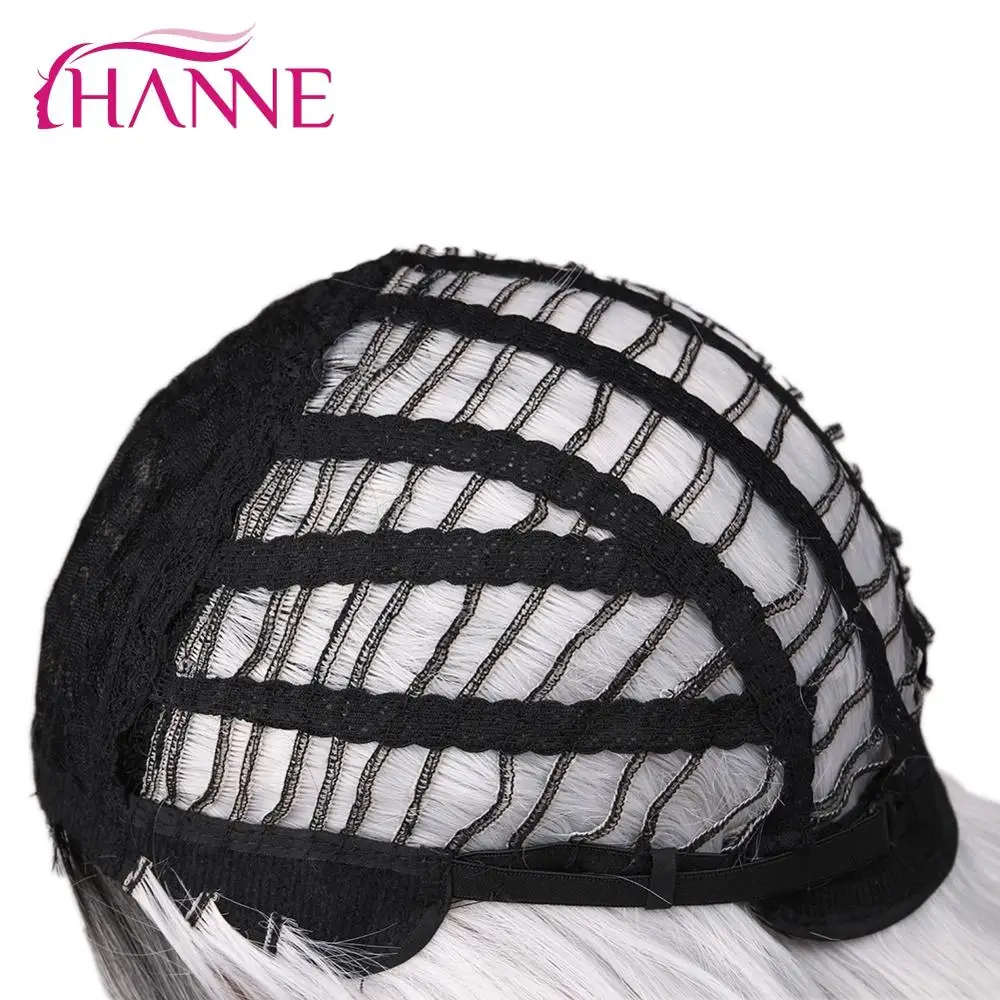 HANNE длинный волнистый Омбре черный светильник серый синтетический парик термостойкий парик для черных/белых женщин