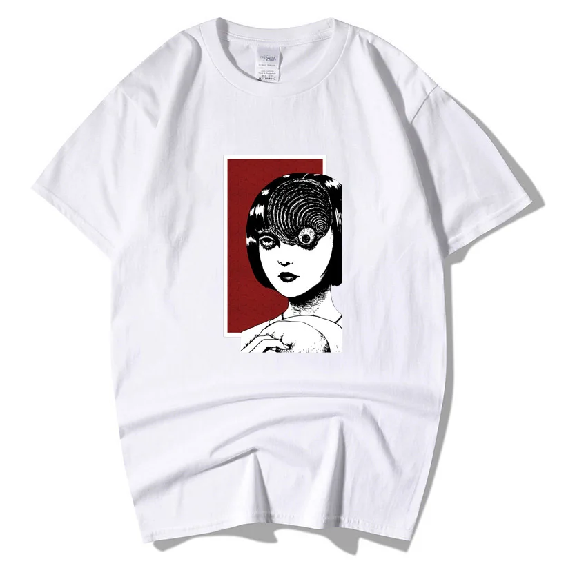 Uzumaki Inugami Hakase Horror Manga Junji Ito Tomie футболка в японском стиле Харадзюку уличная