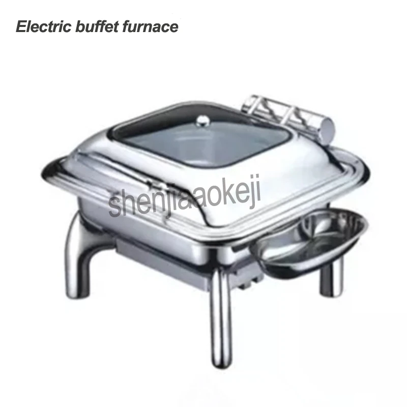 

220v 400w Electric heating round Buffet stove Restaurant Square food Insulation furnace Commercial Stainless steel buffet stove