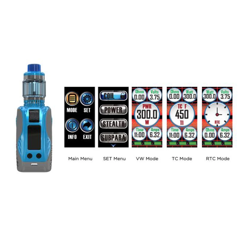 Оригинальный комплект Wismec Reuleaux Tinker 300 Вт бокс мод с 6 5 мл колонной электронная
